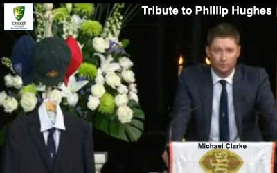 Clarke's tribute to Phillip Hughes