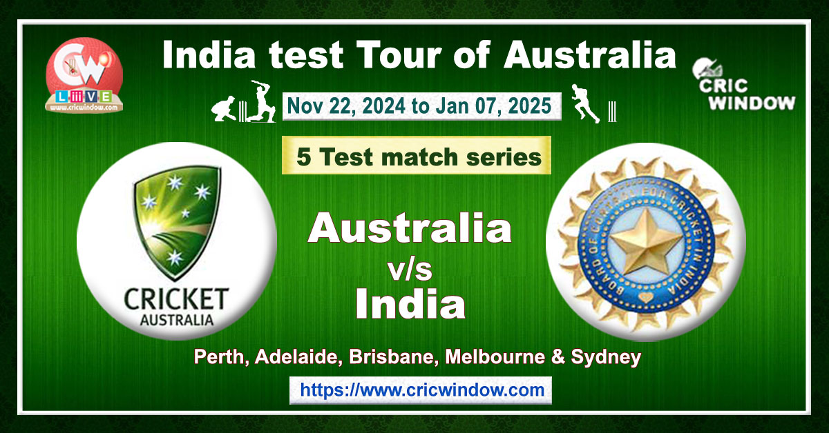 Australia vs India test series live 2024