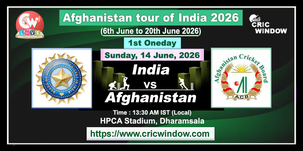 1st ODI : India vs Afghanistan live 2026