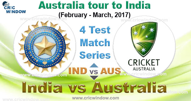 India vs Australia Test Series 2017