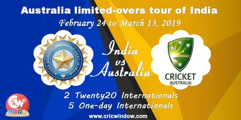 australia tour of india schedule and venue