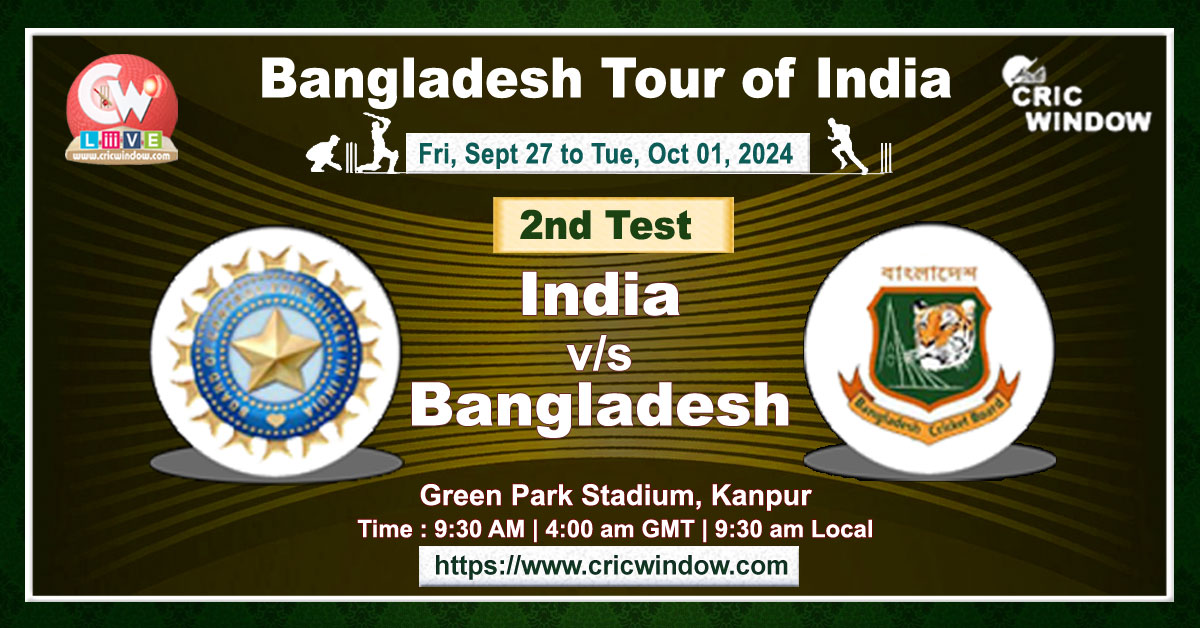 India vs Bangladesh 2nd Test live 2024