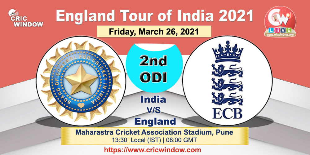 Ind vs Eng 2nd ODI report series 2021 - cricwindow.com