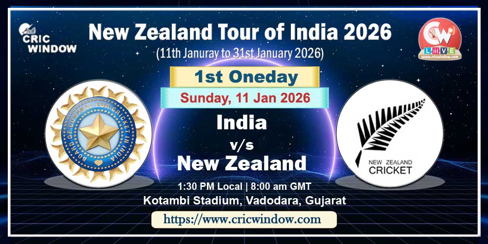 1st ODI : India vs New Zealand live 2026