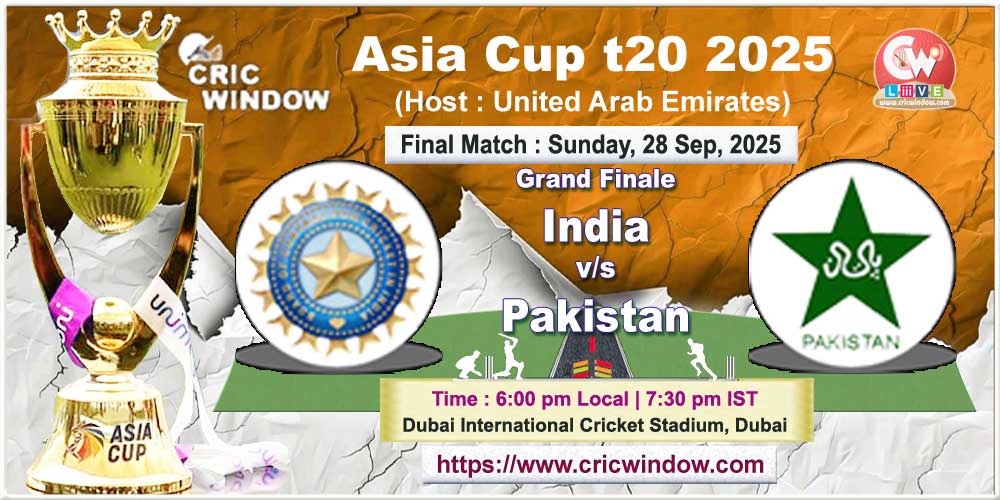 India vs Pakistan Asiacup Final Live 2025