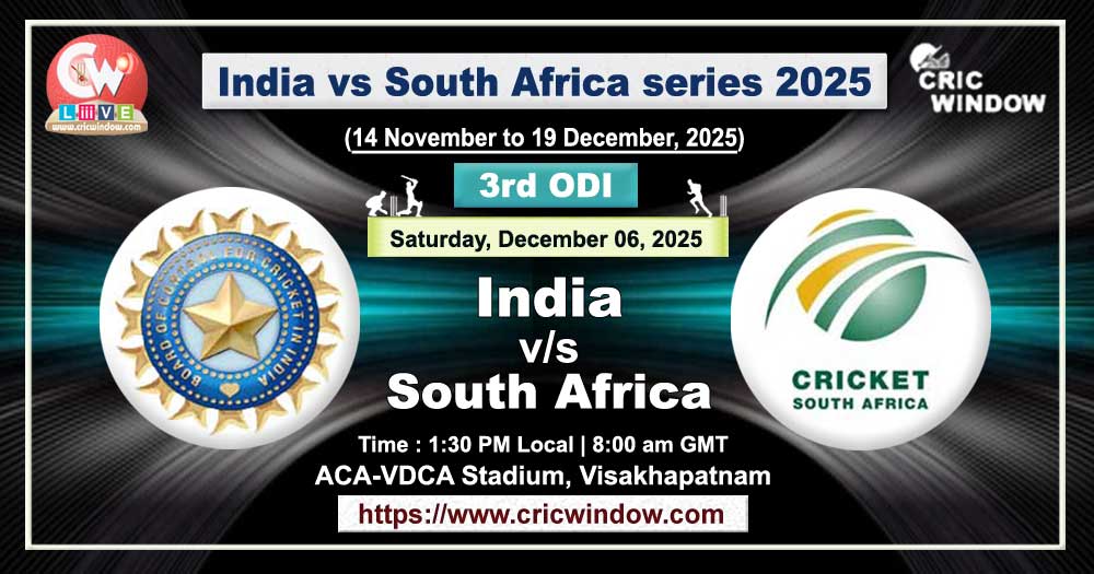 3rd ODI Ind vs SA live action