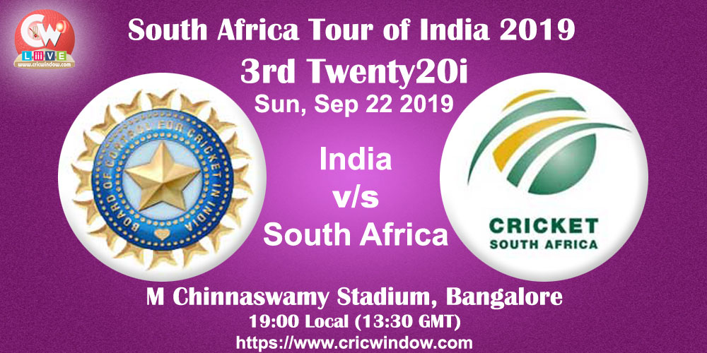 Ind vs SA 3rd t20i full report