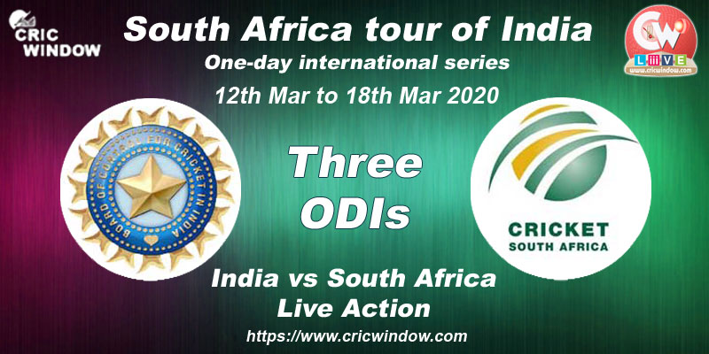 Ind vs SA match results odi series 2020
