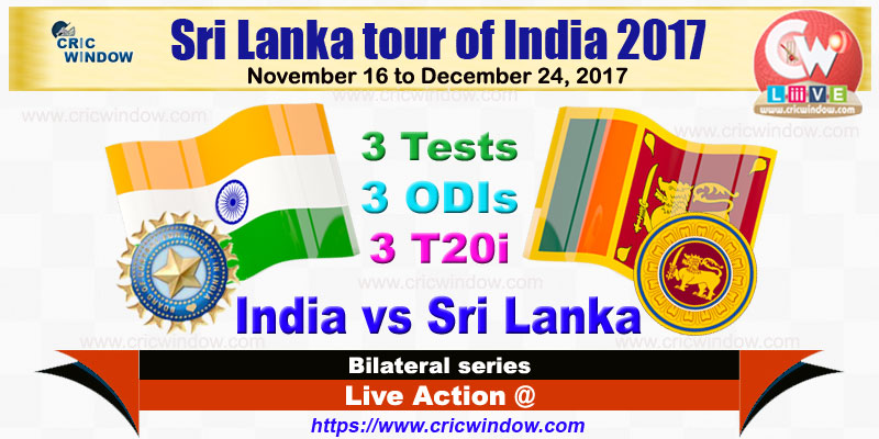 India vs Sri Lanka Series 2017