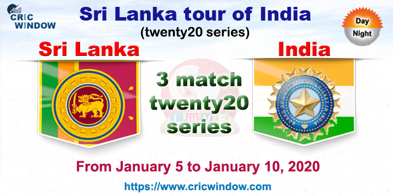 Ind vs SL t20i tour stats 2020