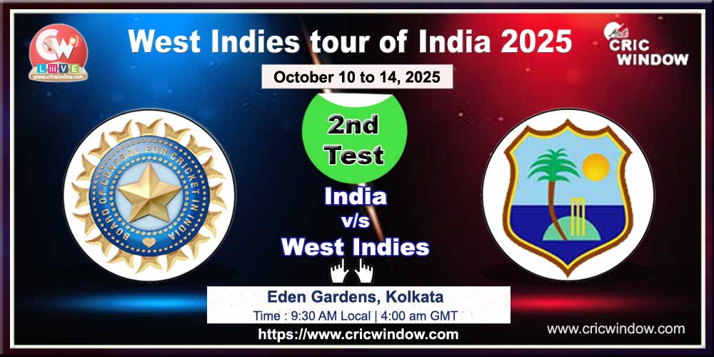 2nd Test : India vs West Indies live 2025