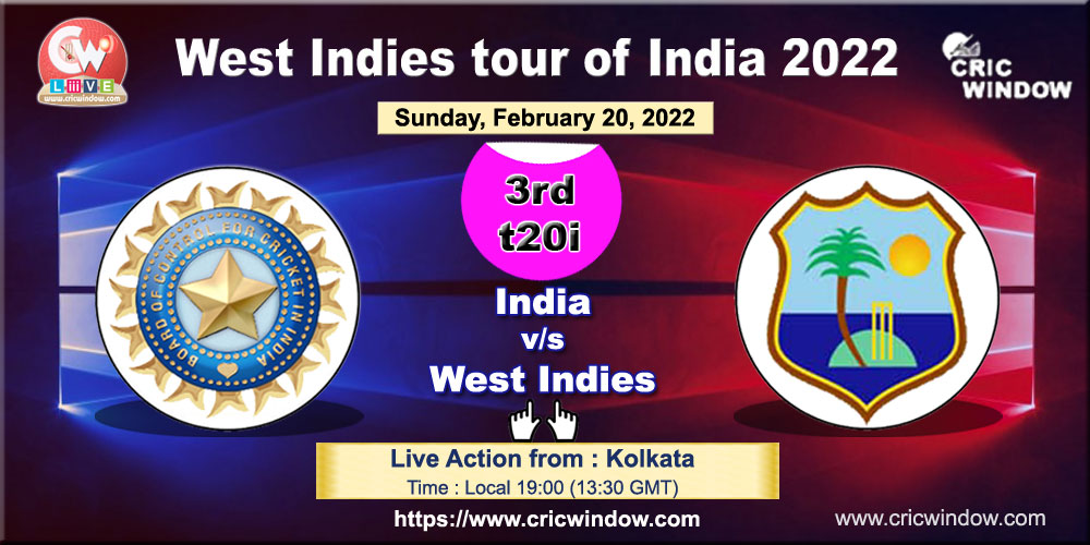 3rd t20i India vs West Indies live