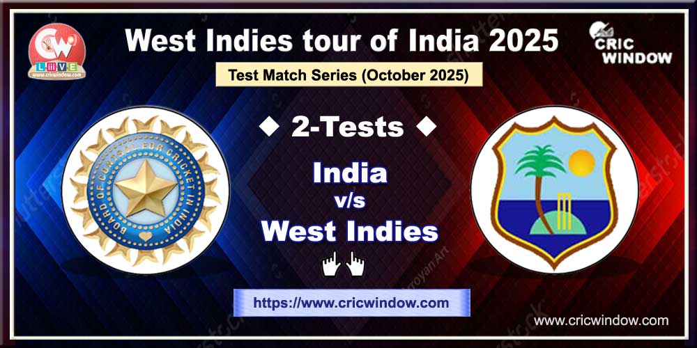 WI test tour of India live updates