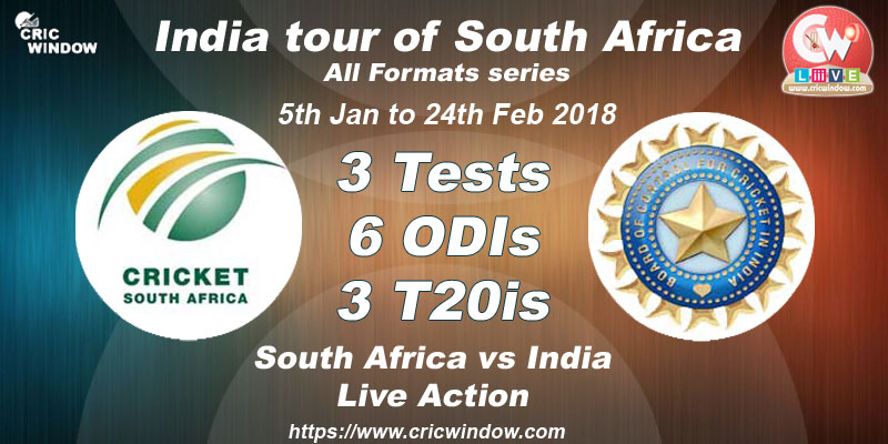 South Africa vs India Series 2018