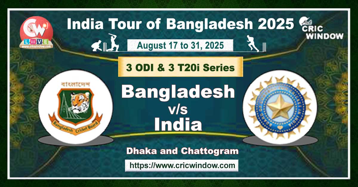 India odi and t20i tour of Bangladesh live 2025
