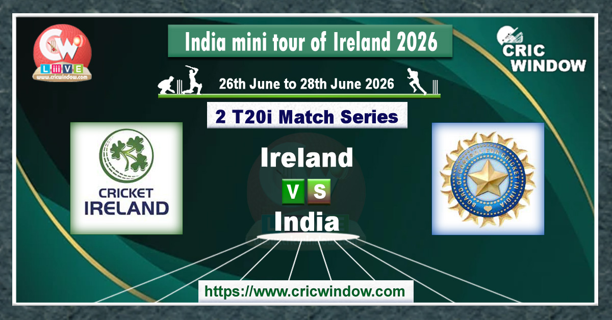 Ireland vs India t20i seires stats 2026