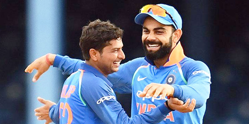 Kuldeep and Virat India cricket