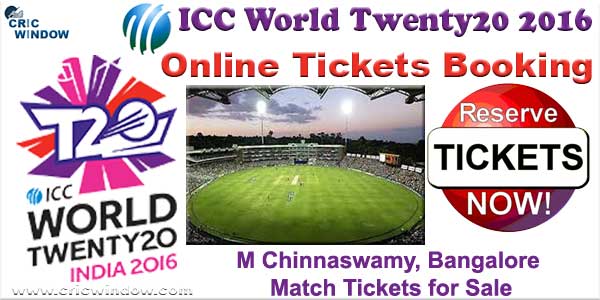 M Chinnaswamy Bangalore Tickets 2016