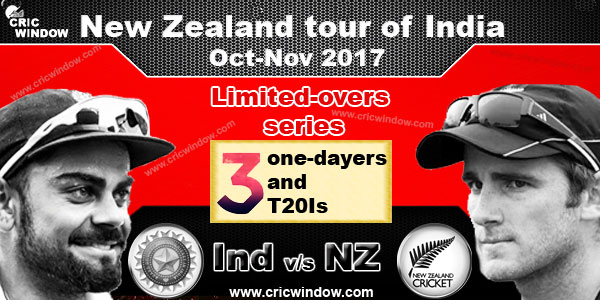 India vs New Zealand limited overs Series 2017