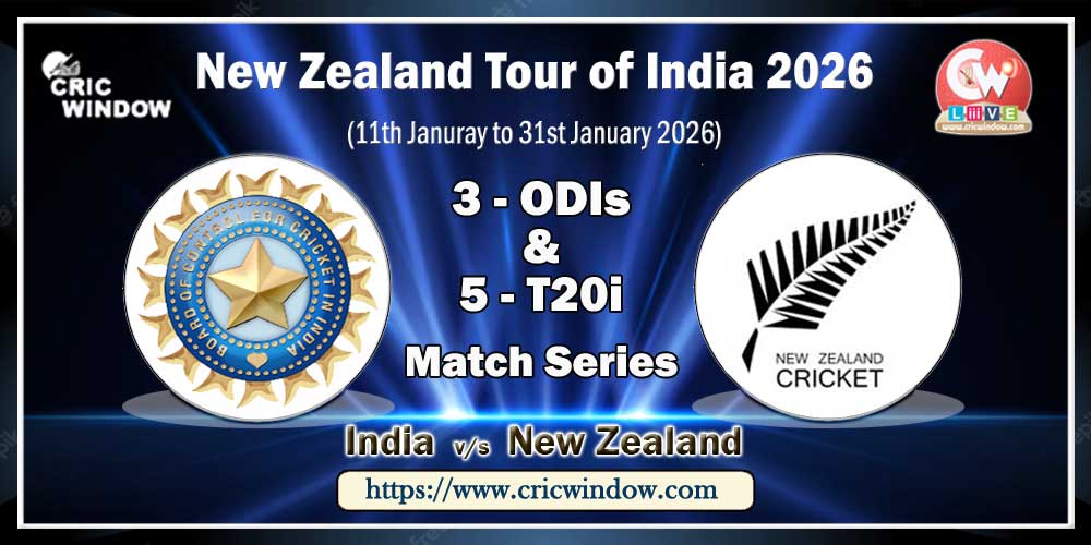 New Zealand tour of India live 2026