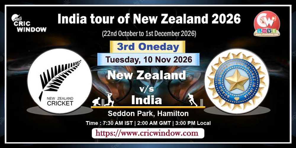 3rd odi New Zealand vs India live 2026