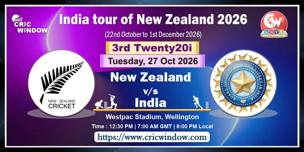 3rd t20i New Zealand vs India live 2026