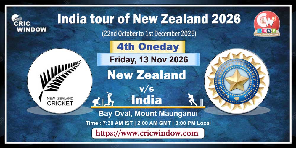 4th odi New Zealand vs India live 2026