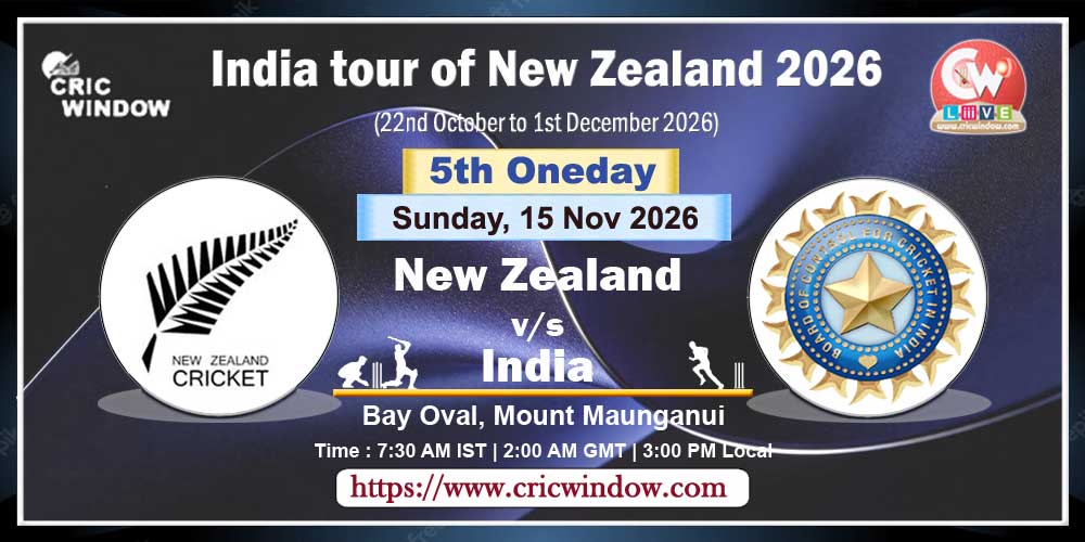 5th odi New Zealand vs India live 2026