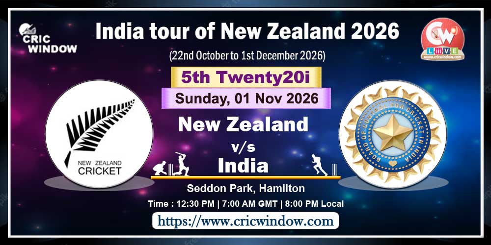 5th t20i New Zealand vs India live 2026