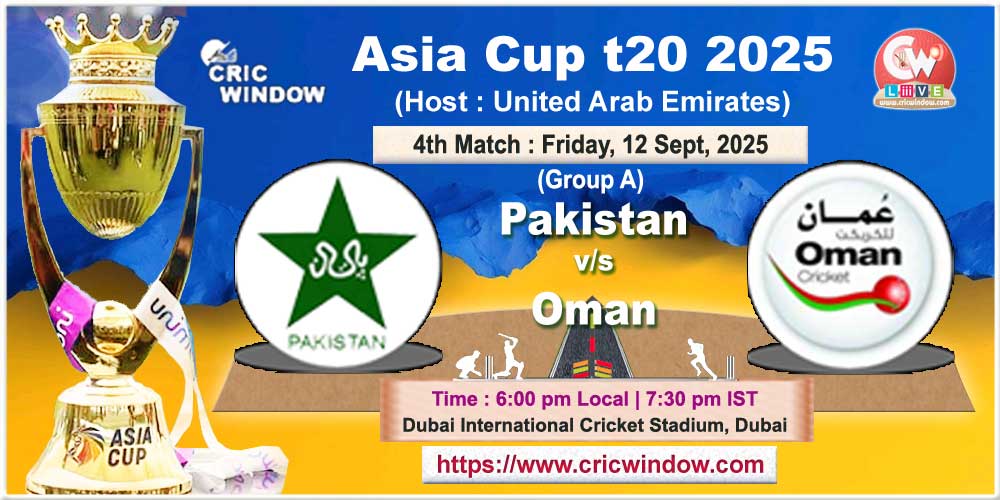 Asiacup 2025 Match4 Pak vs Oman live action