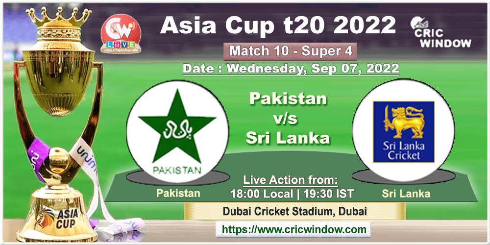 Pakistan vs Sri Lanka Asiacup t20 live 2022