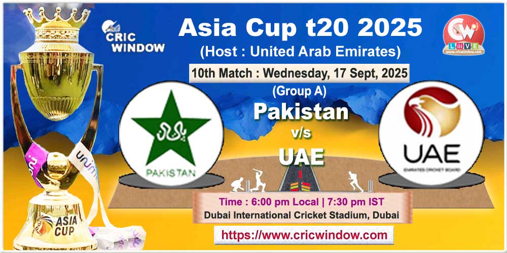 Asiacup 2025 Match10 Pak vs UAE live action