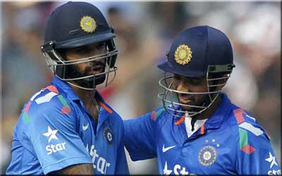 S Dhawan & AM Rahane India