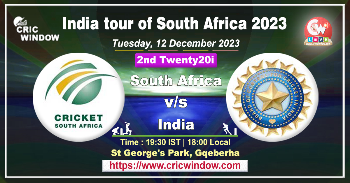2nd T20i : South Africa vs India live 2023