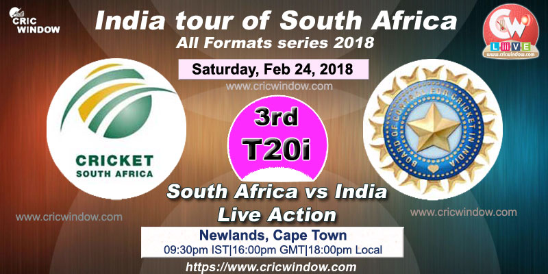 SA vs Ind 3rd t20i live action
