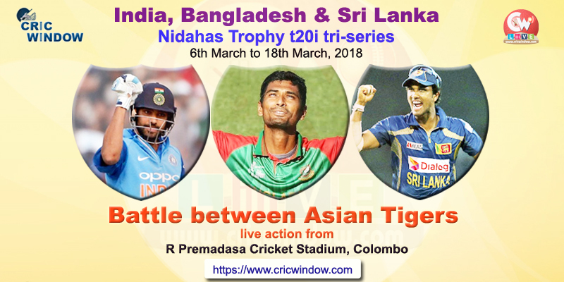 Sri Lanka host India and Bangladesh T20 tri-series 2018