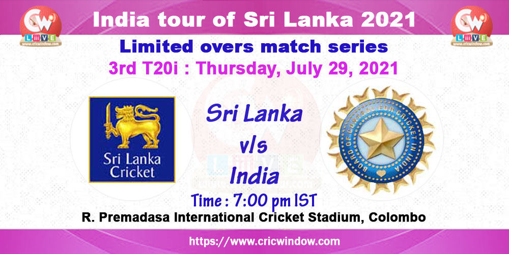 3rd t20i : Sri Lanka vs India live action