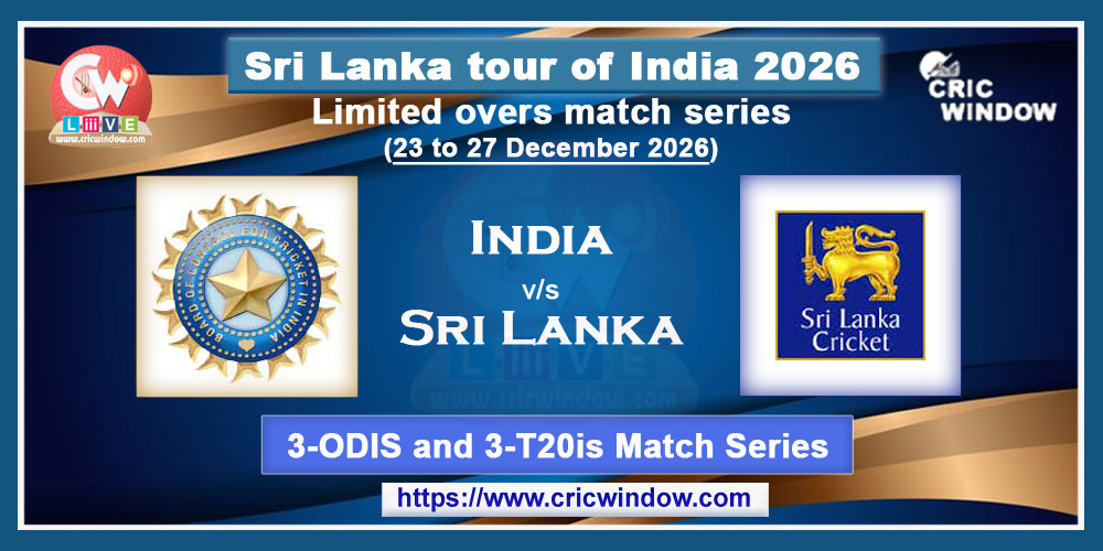 Sri Lanka odi and t20i tour of India 2026