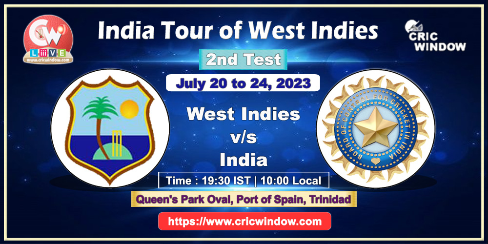 2nd Test West Indies vs India live report 2023