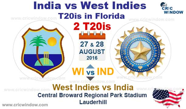 WI vs ind series 2016