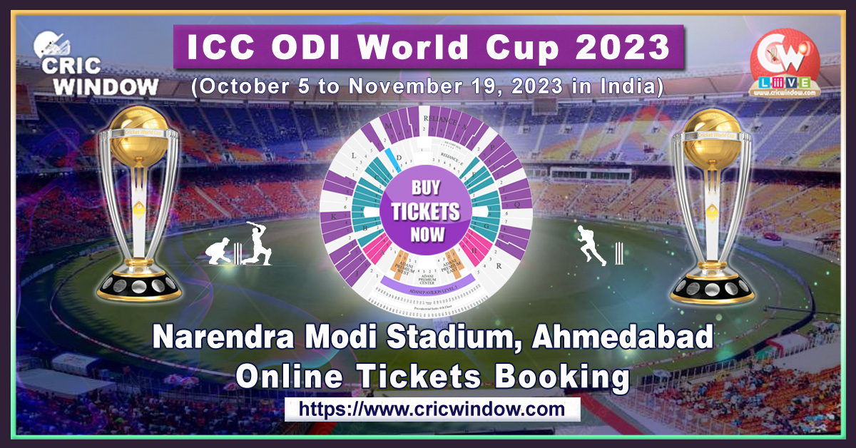 icc odi worldcup narendra modi stadium tickets booking 2023