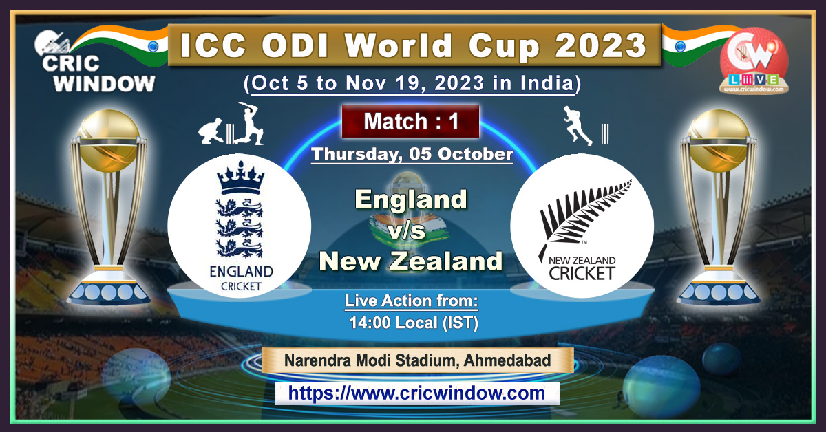 Match 1 : England vs New Zealand live action