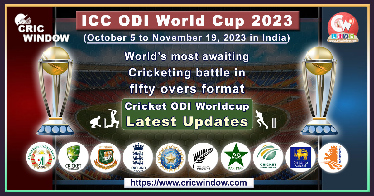 2023 ICC Worldcup set to start on October 5