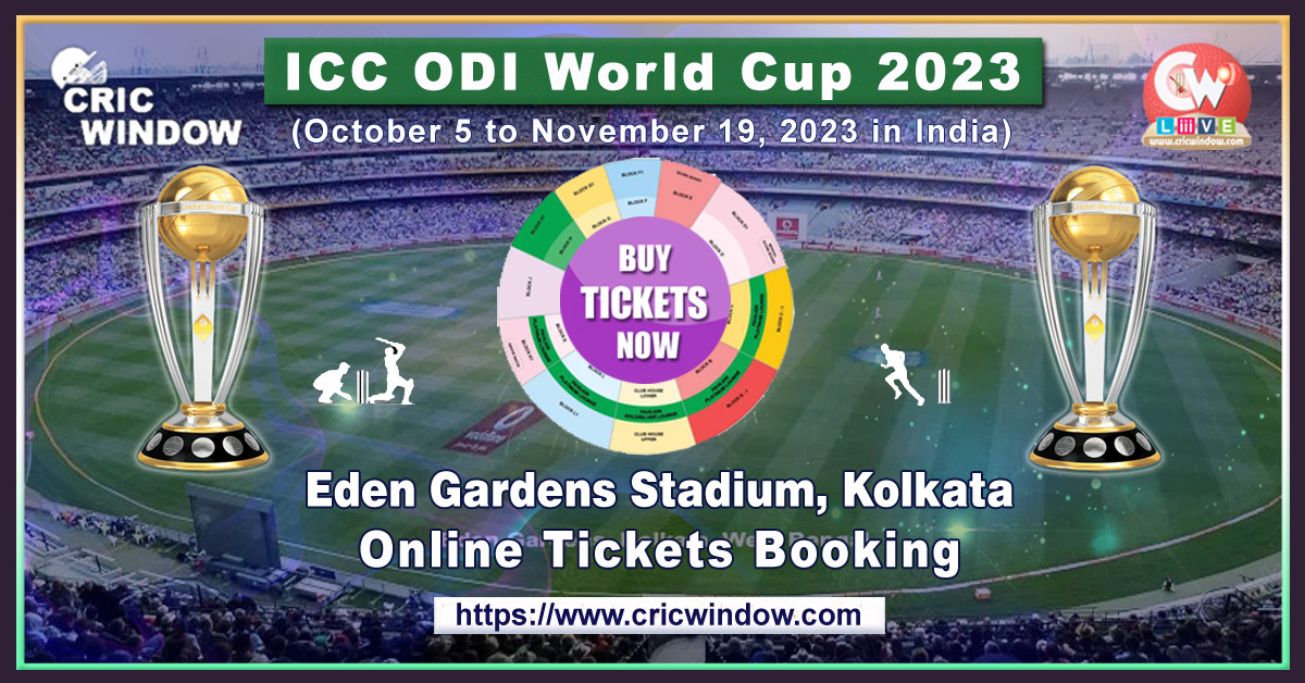 icc odi worldcup eden gardens tickets booking 2023