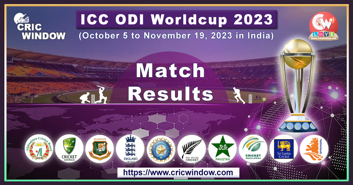 icc odi worldcup match results 2023