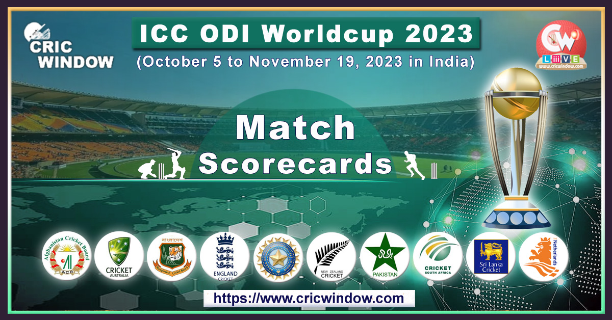 icc odi world cup scorecards 2023