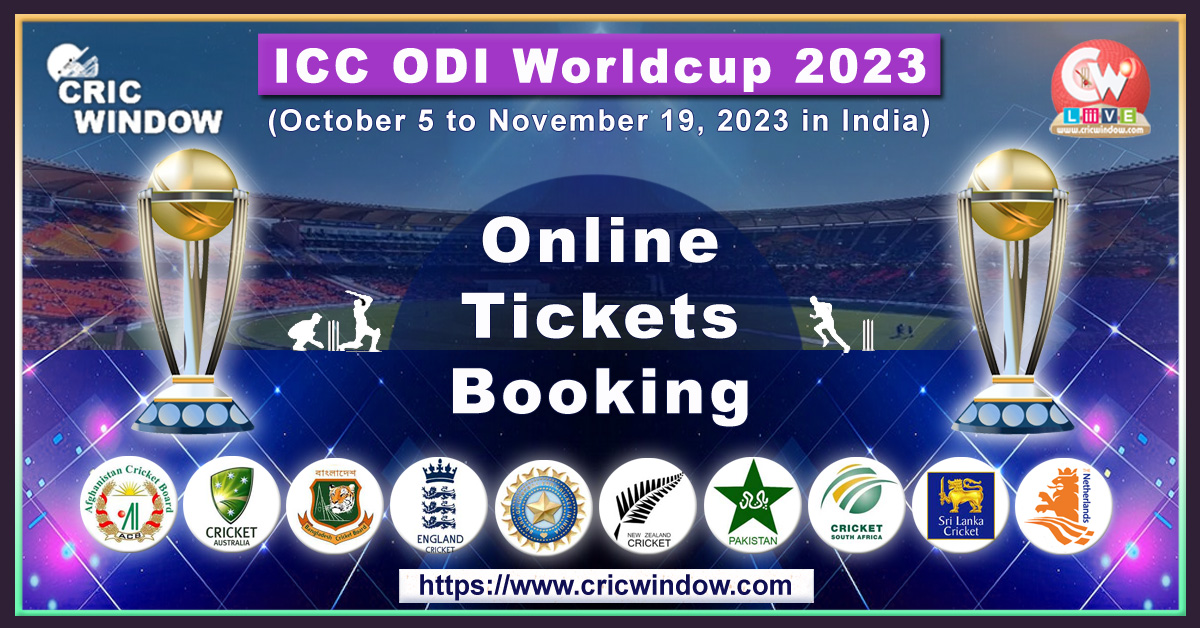 icc odi worldcup tickets booking 2023