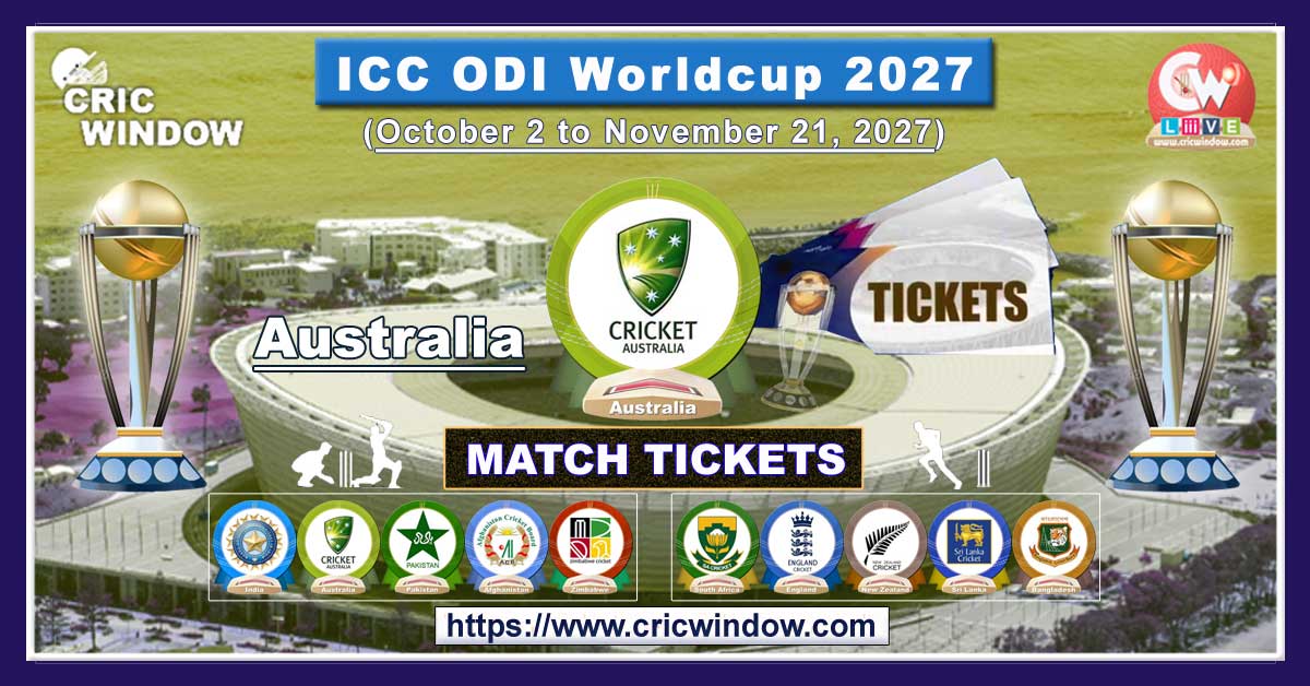 icc odi worldcup australia match tickets booking 2027