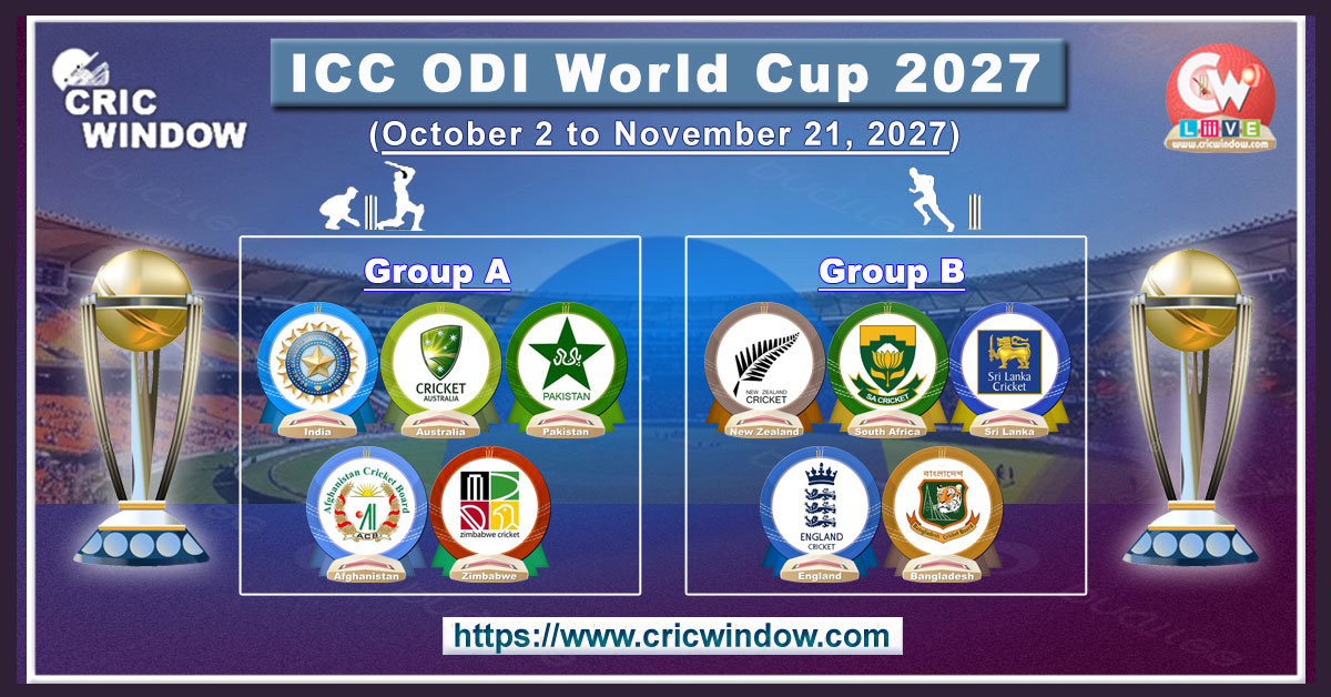 ODI worldcup fixture 2027