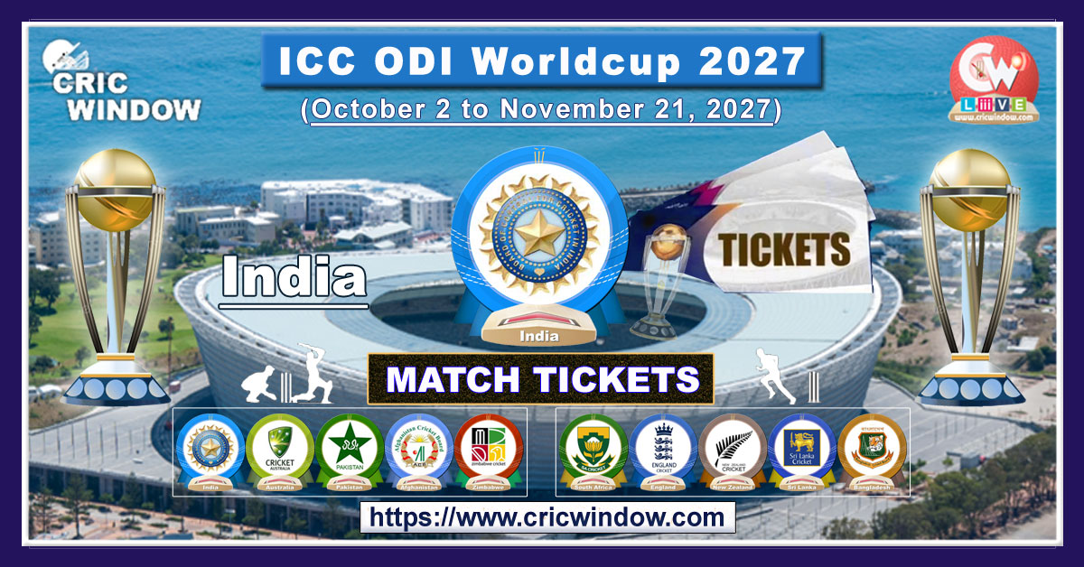 icc odi worldcup india match tickets booking 2027